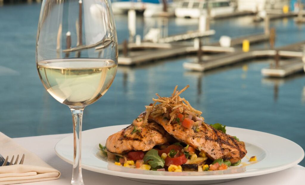 Lighter dishes, such as seafood or chicken, pair wonderfully with white wines. Look for a crisp Pinot Grigio or a fragrant Vermentino.