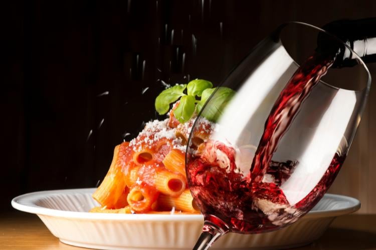 earty meat dishes and robust pasta sauces are best accompanied by red wines