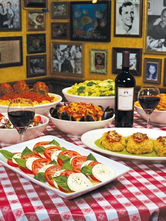 Family-style Italian food