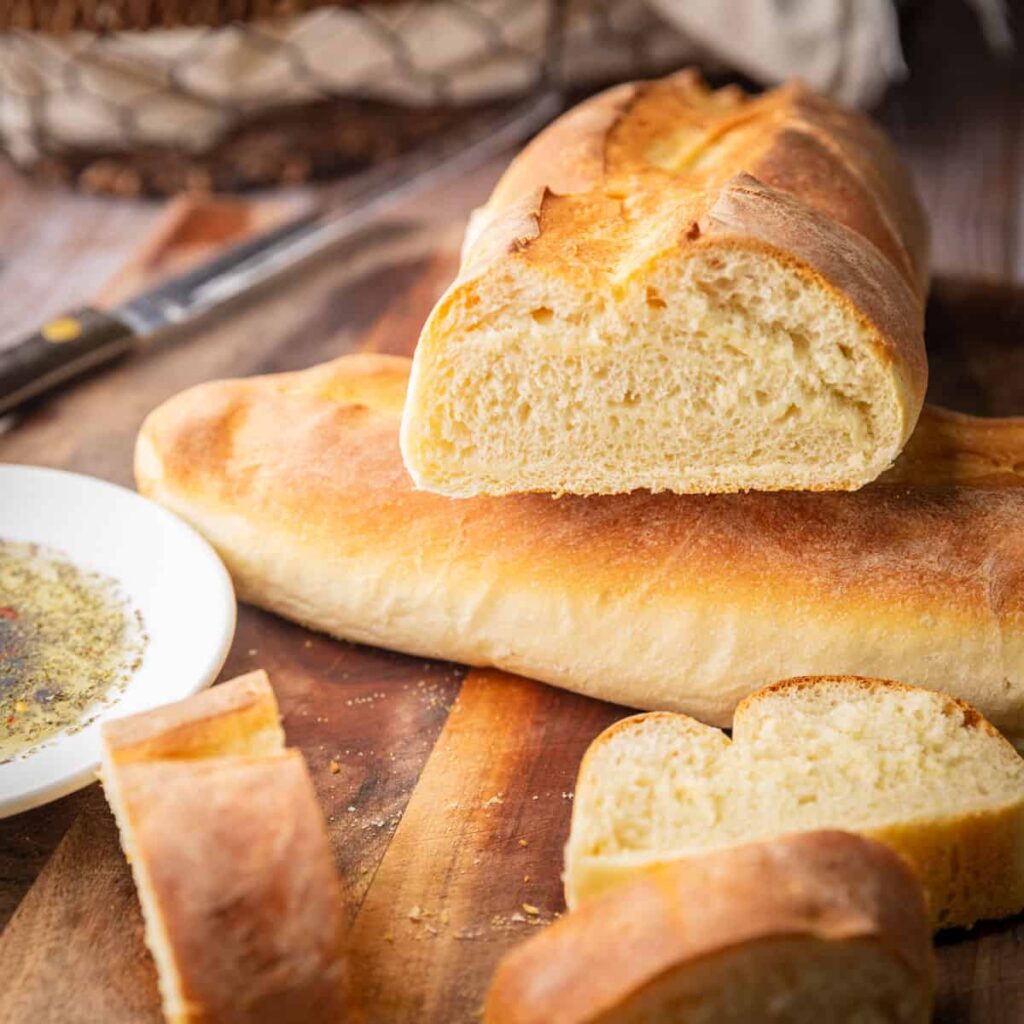 side of crusty Italian bread