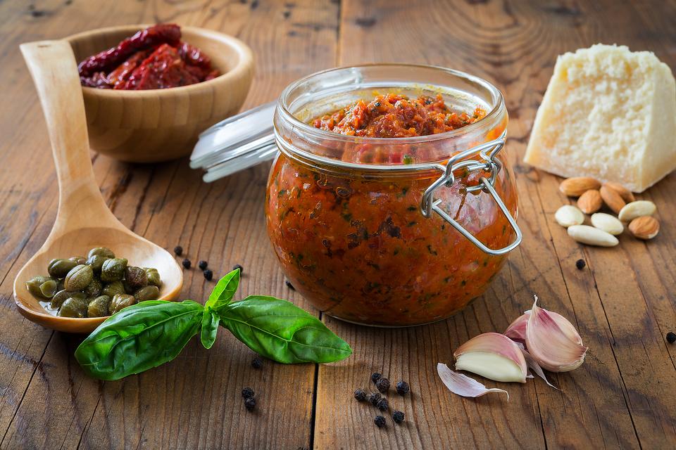 COOKING WITH SUN DRIED TOMATO PESTO