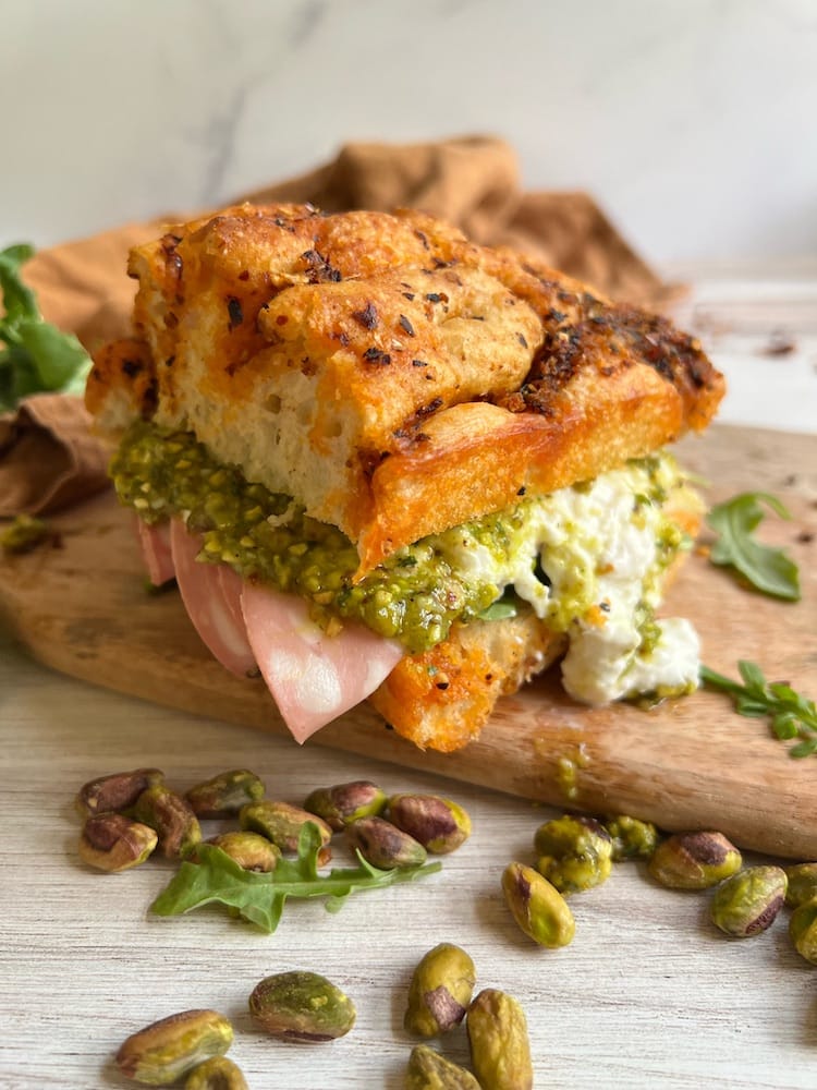 Pistachio pesto can elevate a simple sandwich or wrap