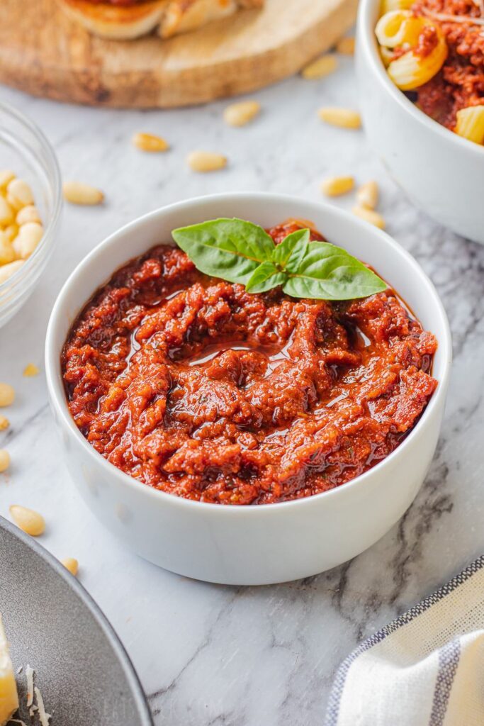 Ingredients for Sun Dried Tomato Pesto