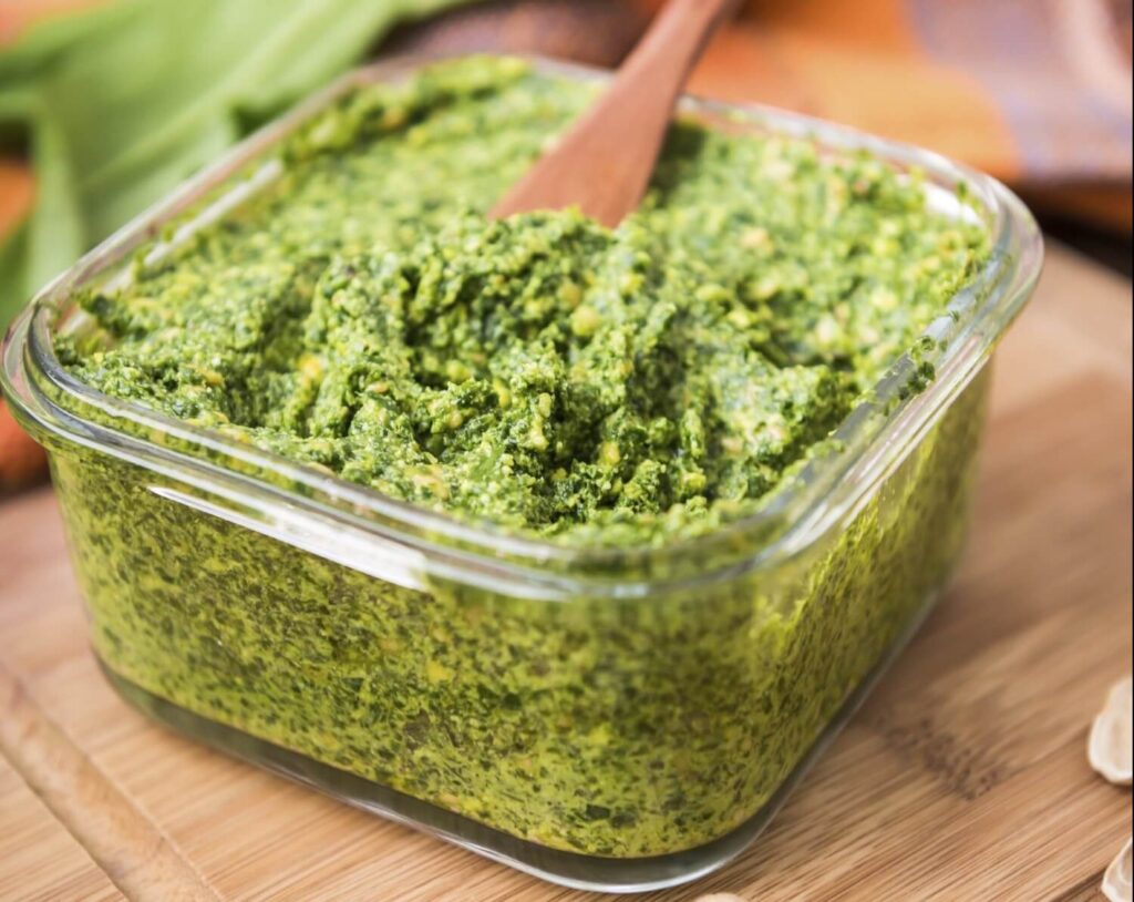 Ensuring the freshness and flavor of pistachio pesto