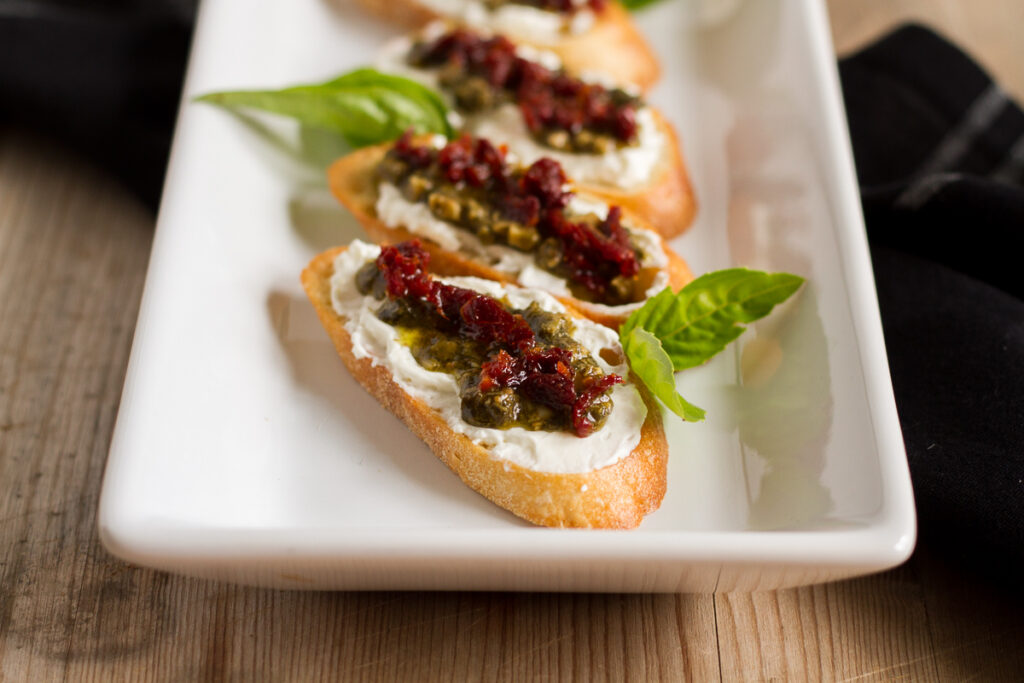 Sun dried tomato pesto Simple Bruschetta Recipes 