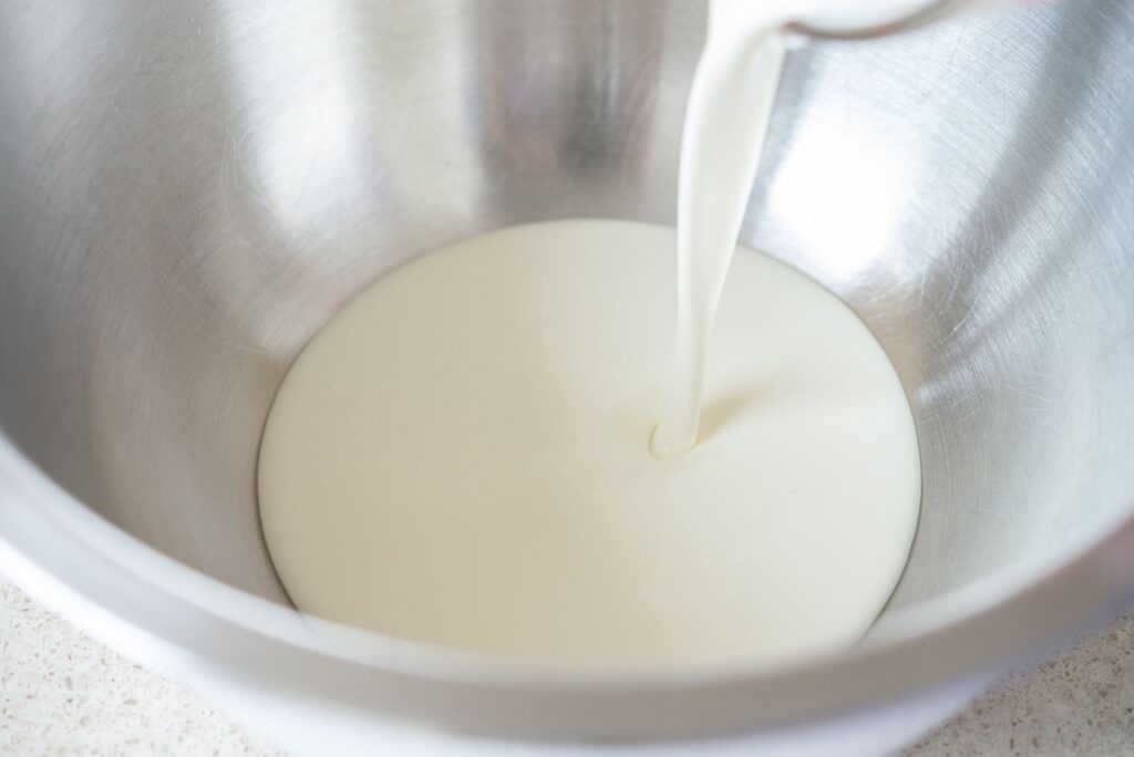 Adding heavy cream after the lemon juice.