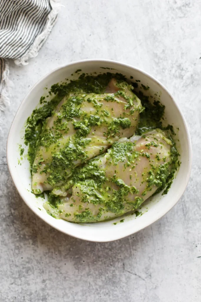 Pesto Makes a Great Marinade for fish and chicken