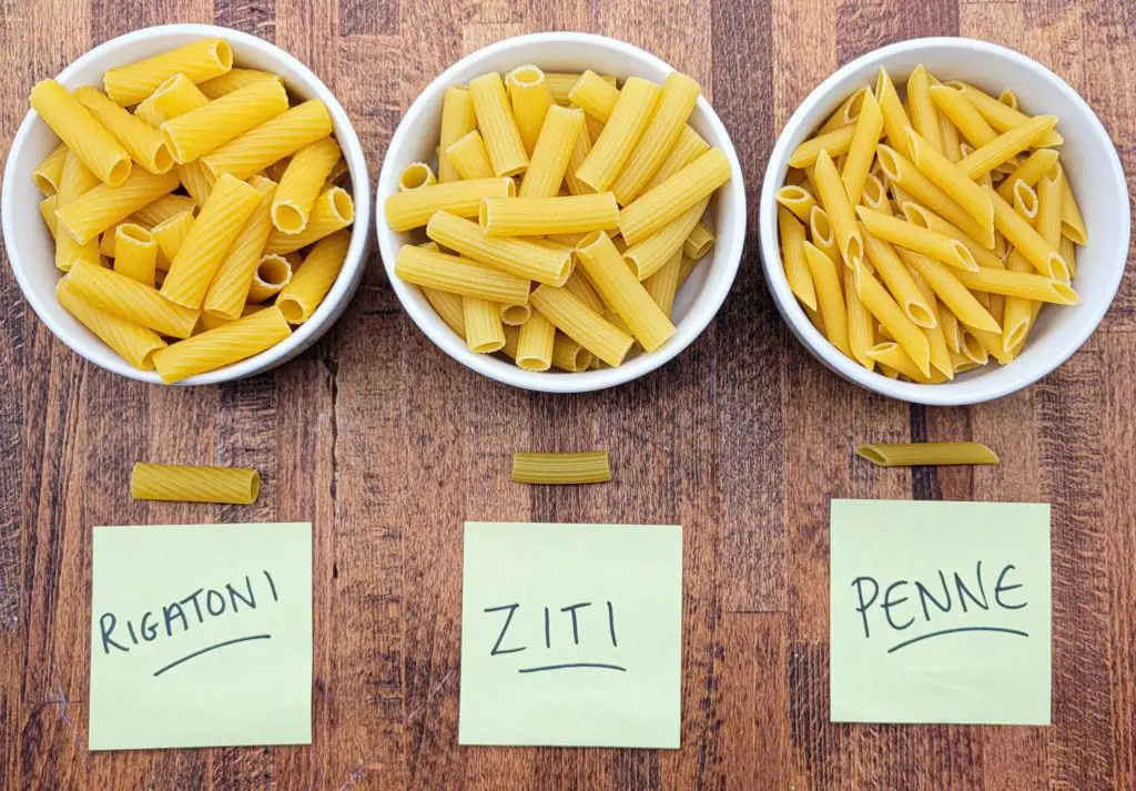 RIGATONI VS PENNE VS ZITI: WHAT'S THE DIFFERENCE AND WHEN TO USE EACH
