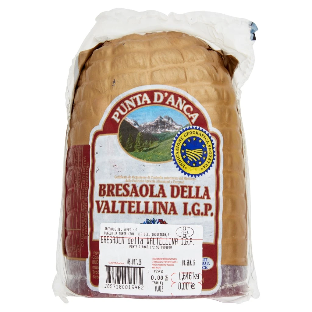 look for "Bresaola della Valtellina IGP"