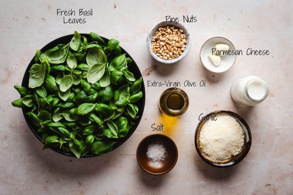 MAKING BASIL PESTO