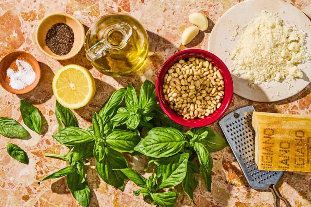 How to Make Basil Pesto the Traditional Way: Ingredients