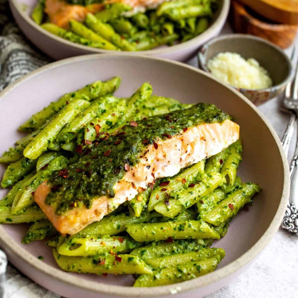 Pistachio Pesto on Fish