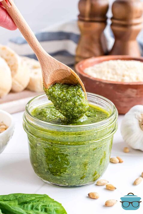 Basil Pesto in a Jar