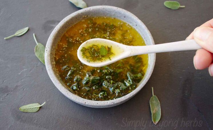 Brown Butter Sauce with harbs and garlic