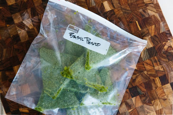 Storing and Preserving Basil Pesto